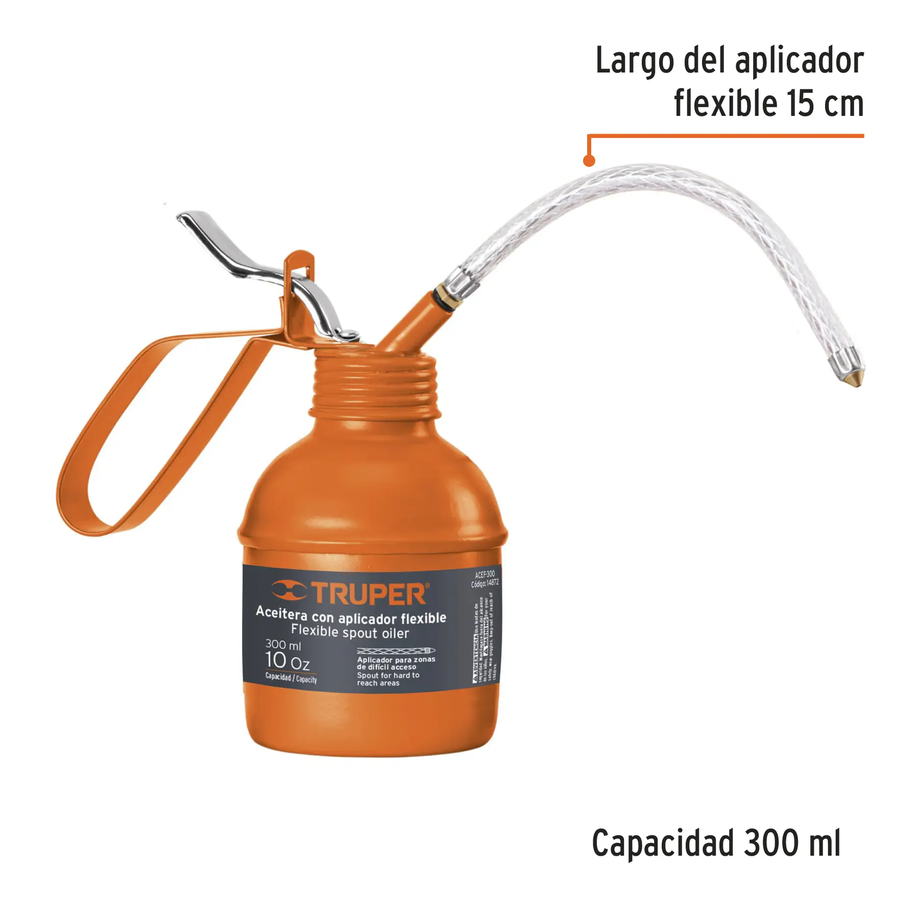 Aceitera de 300 ml (10 oz) con Aplicador Flexible - Imagen 4