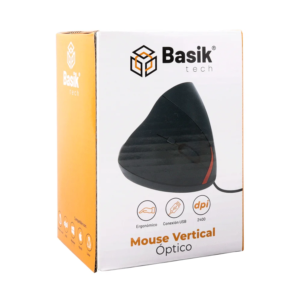 Mouse Ergonómico Vertical Basik Tech BSK-VERT-A USB - Imagen 6